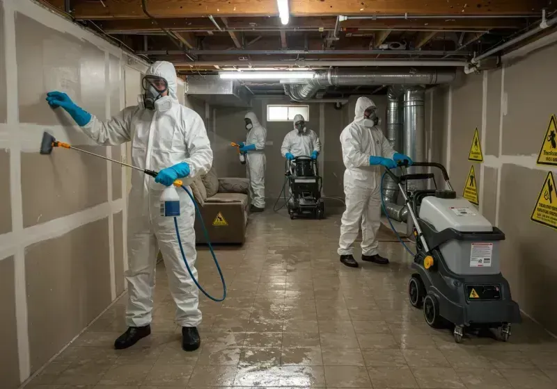 Basement Moisture Removal and Structural Drying process in Cove Creek, NC